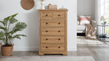 English Elm 6 Drawer Dresser,6 Drawers Cabinet Tall Chest Of Drawers Closet Organizers Storage Clothes, Cabinet Of 6 Drawers Living Room, Oak, 31.50''L*15.75W''*47.64''H