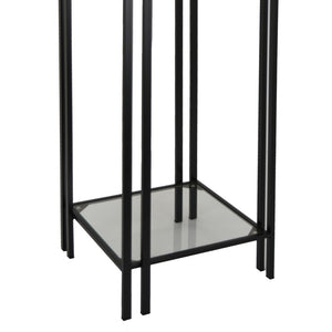 English Elm Buckley Black Metal Plant Stand with Mirrored Shelves for Glam Living Room Decor B056P416942