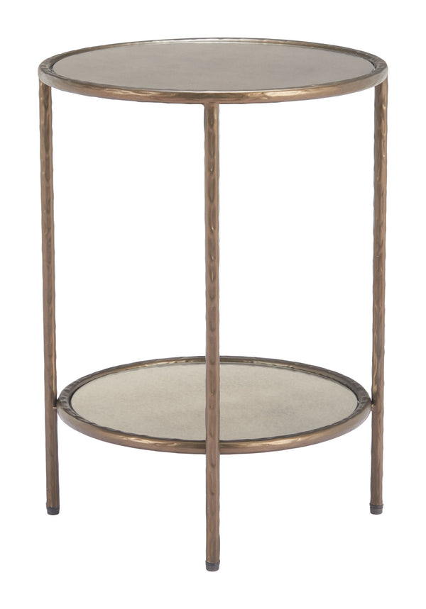 Zuo Modern Anelli Side Table In Bronze - Modern Elegance With Glass & Steel For Versatile Home Décor Solutions Bronze Glass,Steel 110535-zuo-modern