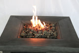 English Elm Fiber Reinforced Concrete Propane/Natural Gas Fire Pit Table