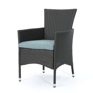 English Elm Christopher Knight Home® - Malta Dining Chair Set Of 2 - Modern Grey Wicker Design For Ergonomic Comfort In Any Space 56447.00AGT