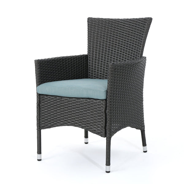 English Elm Christopher Knight Home® - Malta Dining Chair Set Of 2 - Modern Grey Wicker Design For Ergonomic Comfort In Any Space 56447.00AGT