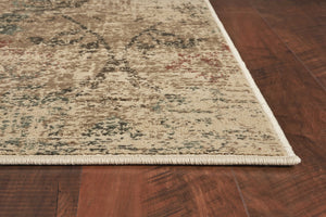 Homeroots 5' X 8' Champagne Vintage Area Rug  Polypropylene 352304