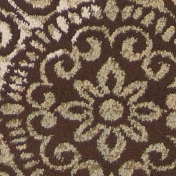 HomeRoots 5' Sage Brown and Ivory Floral Medallion Area Rug - Timeless Elegance for Your Home Décor 5' X 8' 352306