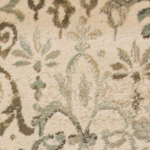 HomeRoots 5' Timeless Ivory and Brown Floral Medallion Area Rug for Elegant Living Spaces and Durability 5' X 8' 352307