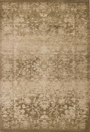 HomeRoots 5' Elegant Beige and Tan Floral Medallion Distressed Area Rug for a Cozy, Inviting Home Space 5' X 8' 352308