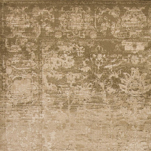 HomeRoots 5' Elegant Beige and Tan Floral Medallion Distressed Area Rug for a Cozy, Inviting Home Space 5' X 8' 352308