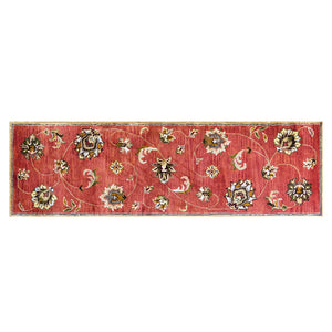 Homeroots 2' X 7' Sienna Floral Vines Wool Runner Rug  Wool 352319
