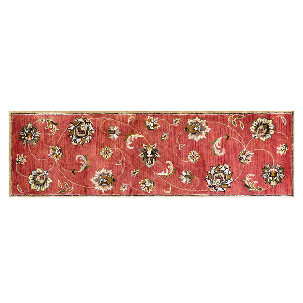 Homeroots 2' X 7' Sienna Floral Vines Wool Runner Rug  Wool 352319