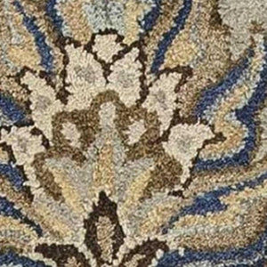 HomeRoots 8' Hand-Tufted Wool Floral Area Rug in Gray, Ivory & Brown - Elegant Design for Timeless Décor 3' X 5' 352327