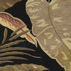 HomeRoots 5' Elegant Hand-Tufted Wool Area Rug with Botanical Leaves Design for Cozy Living Spaces and Style 3' X 5' 352445