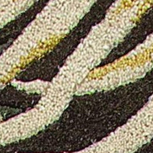 HomeRoots 5' Hand-Tufted Wool Area Rug with Botanical Leaves Design in Espresso, Beige, and Green Tones 3' X 5' 352446