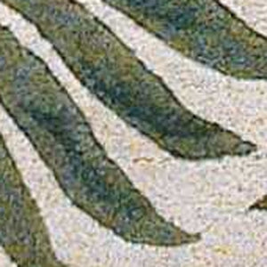 Homeroots 3' X 5' Natural Beige Hand Tufted Tropical Leaves Indoor Area Rug  Wool 352447