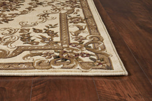 HomeRoots 8' Timeless Beige and Brown Floral Medallion Area Rug - Durable, Elegant, Perfect for High Traffic Areas 5' X 8' 352462