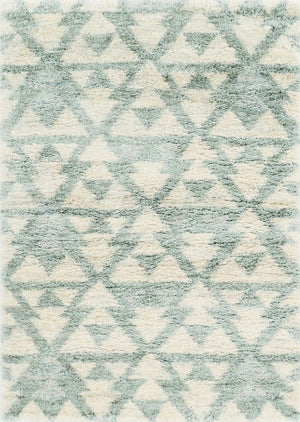 HomeRoots 5' Ivory and Gray Geometric Area Rug - Modern, Durable, Stain-Resistant Design for High-Traffic Spaces 5' X 8' 352489
