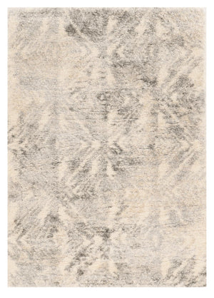 HomeRoots 7' Modern Gray and Ivory Diamond Area Rug - Durable, Stylish Design for Any Decor Style, 94" x 118" 5' X 8' 352491