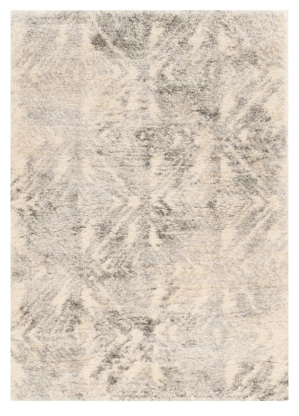 HomeRoots 7' Modern Gray and Ivory Diamond Area Rug - Durable, Stylish Design for Any Decor Style, 94" x 118" 5' X 8' 352491