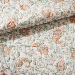 English Elm 6 Madison Park Dawn Cotton Percale Reversible Quilt Set with Paisley Pintuck, Lace Trim, Pillows, Full/Queen Coral 18.31 L x 23.03 W x 12.01 H B035129020