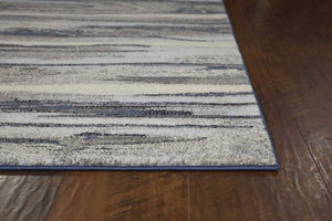 HomeRoots 8' Gray Blue and Black Abstract Area Rug - Modern Design, Durable, Soft, Perfect for Busy Homes 5' X 8' 352510
