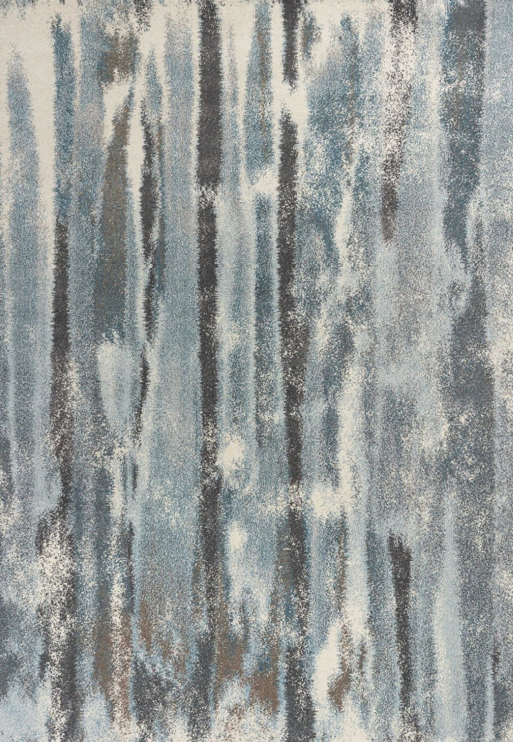 HomeRoots 7' Teal Blue & White Abstract Distressed Area Rug - Modern Style, Durable, Stain-Resistant & Easy Care 5' X 8' 352511