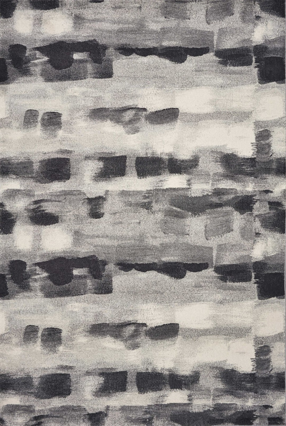 HomeRoots 8' Abstract Area Rug in Gray, Black & Ivory - Modern Design for Sophisticated Home Décor and Comfort 5' X 8' 352512