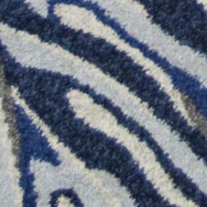 HomeRoots 8' Transform Your Space with a Blue and Gray Botanical Leaves Area Rug for Modern Elegance & Comfort 5' X 8' 352516