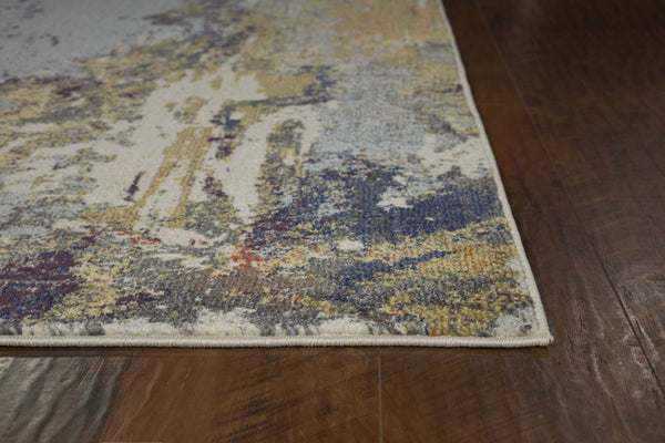 HomeRoots 8' Vintage-Inspired Beige and Tan Floral Medallion Distressed Area Rug for Stylish Living Spaces 8' Round 352532
