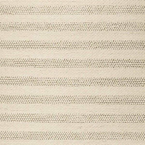 HomeRoots 5' Hand-Woven Ivory and White New Zealand Lambs Wool Area Rug for Stylish Home Décor and Comfort 3' X 5' 352534