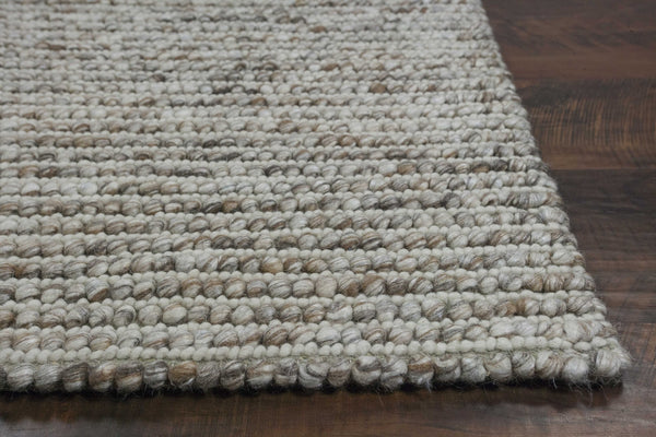 Homeroots 3' X 5' Natural Wool Handmade Area Rug  Wool 352535