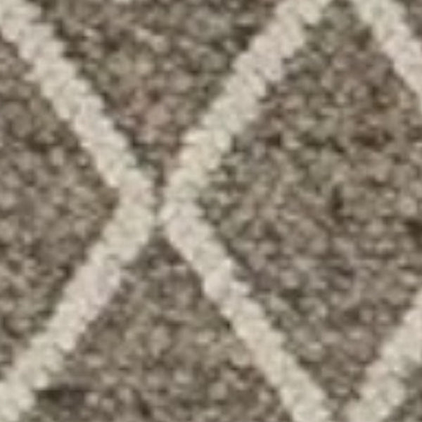 Homeroots 3' X 5' Dark Grey Hand Woven Diamond Pattern Indoor Area Rug  Wool 352538