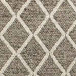 HomeRoots 5' Hand-Woven Wool Area Rug in Dark Gray and Ivory Diamond Design for Timeless Home Style 3' X 5' 352538