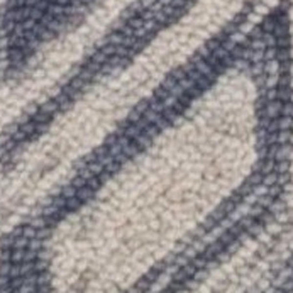 HomeRoots 8' Hand-Tufted Wool Chevron Area Rug in Blue and Beige – Stylish Comfort for Modern Interiors 5' X 7' 352548