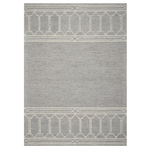 Homeroots 5' X 7' Grey Geometric Pattern Wool Indoor Area Rug  Wool 352551