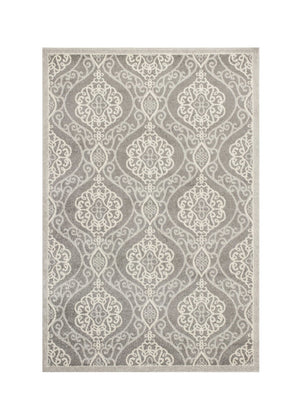 HomeRoots 7' Silver Moroccan-Inspired Area Rug for Indoor & Outdoor Living - Durable, Easy to Maintain, Stylish 7' x 10' 352601