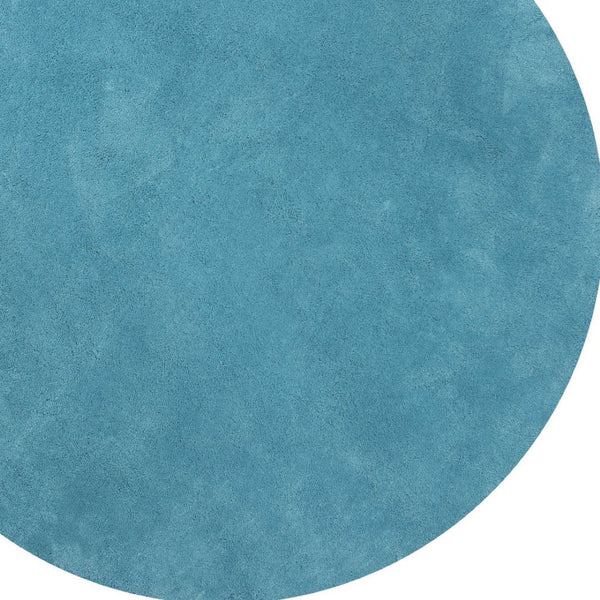 HomeRoots 8' Blue Hand-Woven Round Rug - Artisan Crafted, Durable Polyester, Perfect for Cozy Living Spaces 6' Round 352616