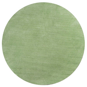 Homeroots 6' Round Spearmint Green Plain Indoor Area Rug  Polyester 352617