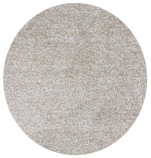 Homeroots 6' Ivory Round Hand Woven Area Rug  Polyester 352618