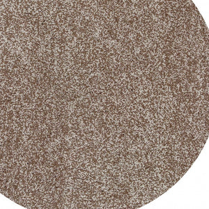Homeroots 6' Round Beige Heather Plain Indoor Area Rug  Polyester 352619