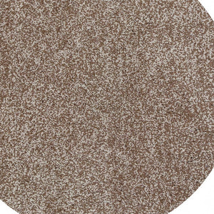 Homeroots 6' Round Beige Heather Plain Indoor Area Rug  Polyester 352619
