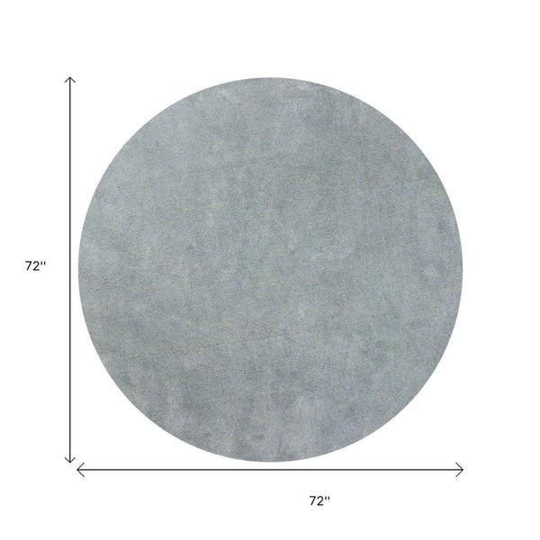 HomeRoots 8' Hand-Woven Blue Round Rug - Durable, Artisanal Design for Contemporary Spaces & Everyday Use 6' Round 352620