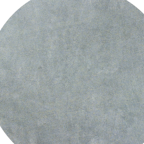 Homeroots 6' Blue Heather Round Indoor Shag Rug  Polyester 352620