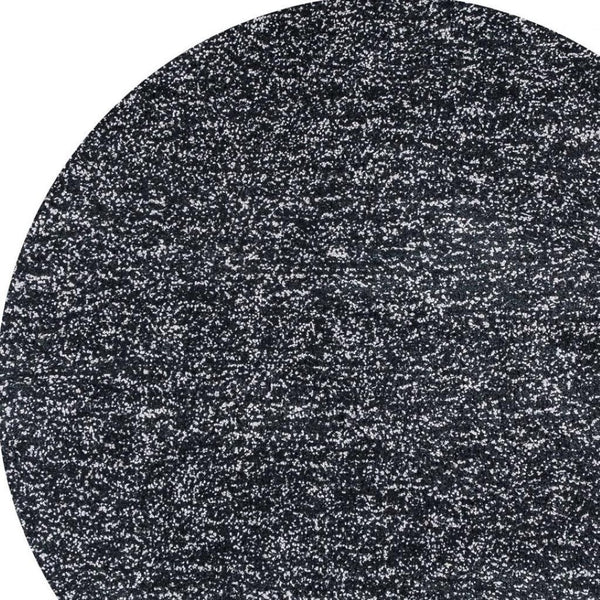 HomeRoots 8' Hand-Woven Black and White Round Rug - Artisan Crafted, Durable, Contemporary Style for Your Home 6' Round 352621