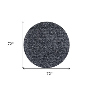 HomeRoots 8' Hand-Woven Black and White Round Rug - Artisan Crafted, Durable, Contemporary Style for Your Home 6' Round 352621