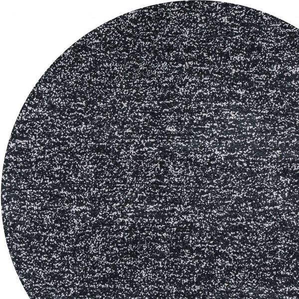 HomeRoots 8' Hand-Woven Black and White Round Rug - Artisan Crafted, Durable, Contemporary Style for Your Home 6' Round 352621