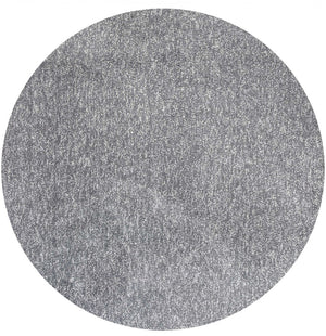HomeRoots 8' Gray Round Hand-Woven Area Rug - Artisan Crafted, Soft Polyester for Comfort and Timeless Style 6' Round 352623