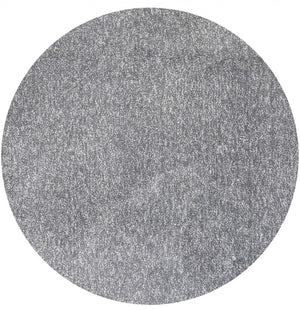 HomeRoots 8' Gray Round Hand-Woven Area Rug - Artisan Crafted, Soft Polyester for Comfort and Timeless Style 6' Round 352623