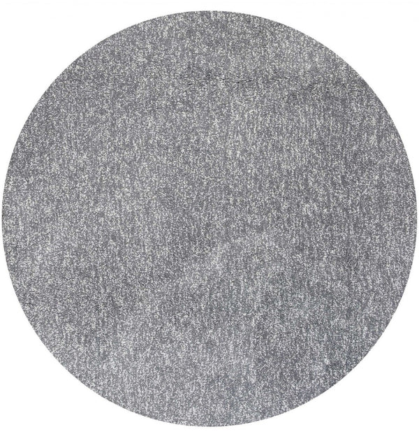 HomeRoots 8' Gray Round Hand-Woven Area Rug - Artisan Crafted, Soft Polyester for Comfort and Timeless Style 6' Round 352623