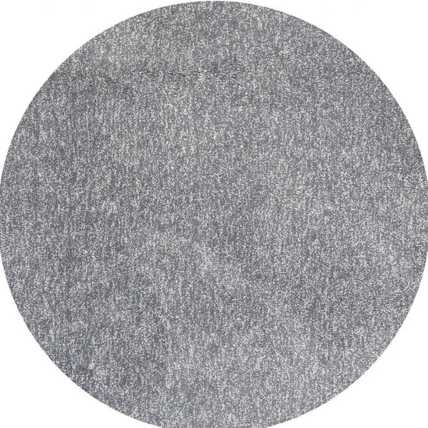 HomeRoots 8' Gray Round Hand-Woven Area Rug - Artisan Crafted, Soft Polyester for Comfort and Timeless Style 6' Round 352623