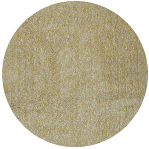 Homeroots 6' Yellow Heather Round Indoor Shag Rug  Polyester 352624