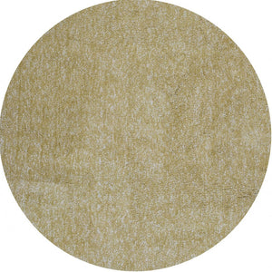Homeroots 6' Yellow Heather Round Indoor Shag Rug  Polyester 352624
